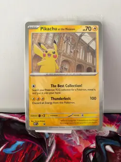 Pokemon x Natural History Museum Promo Pikachu At The Museum JUMBO Card - Image 1