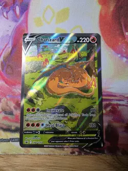 Pokemon TCG Charizard v SWSH260 Black Star Promo Full Art Holo Card NM Condition - Image 1