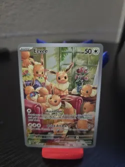 Pokemon TCG Twilight Masquerade Eevee Illustration Card 188/167 NM Condition - Image 1