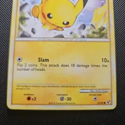 Pikachu 61/90 Common HGSS Undaunted Pokemon Card LP 2010 - Image 2