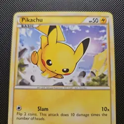 Pikachu 61/90 Common HGSS Undaunted Pokemon Card LP 2010 - Image 3