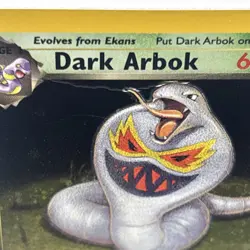 2000 Pokemon Team Rocket Dark Arbok Holo #2/82 CREASE ON TOP OF THE CARD - Image 3
