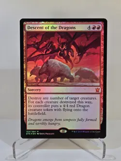 MTG Descent of the Dragons - Foil - Dragons of Tarkir Magic The Gathering - Image 1