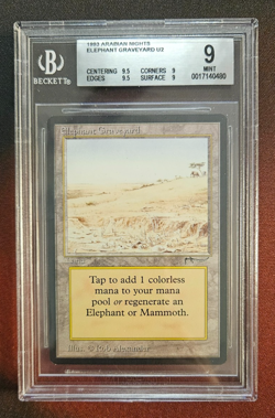MTG - Arabian Nights - Elephant Graveyard - BGS 9 Mint Quad++ - Image 1