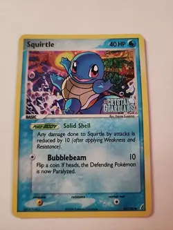 Pokemon Squirtle Crystal Guardians Reverse Holo Stamped 2006 #64/100 Damaged - Image 1