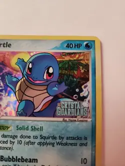 Pokemon Squirtle Crystal Guardians Reverse Holo Stamped 2006 #64/100 Damaged - Image 3