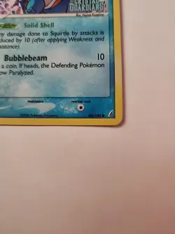 Pokemon Squirtle Crystal Guardians Reverse Holo Stamped 2006 #64/100 Damaged - Image 5