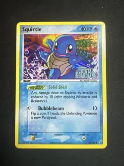 Squirtle 64/100 Crystal Guardians Reverse Holo Rare Pokemon TCG Nintendo NM - Image 1