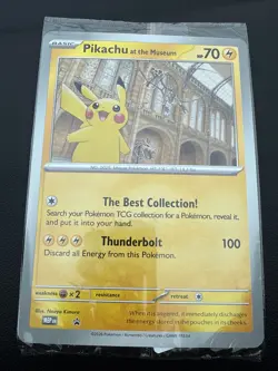 Pikachu At The Museum Natural History Museum Jumbo Pokemon Promo Card - Image 1