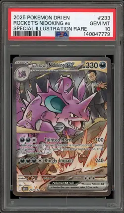 Pokemon Team Rocket's Nidoking ex Destined Rival SIR #233 PSA 10 Gem Mint - Image 1