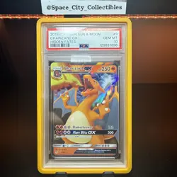 Pokemon TCG Charizard GX #9 2019 Sun & Moon Hidden Fates PSA 10 - Image 1