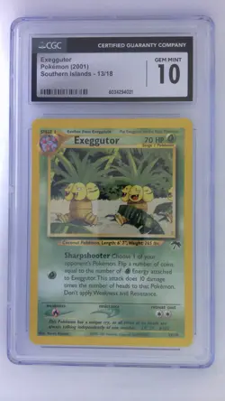 CGC 10 Exeggutor Southern Islands 13/18 Graded Pokemon Card - Image 1