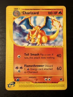 Pokemon TCG Expedition Base Set Charizard 39/165 Non-Holo Rare E Series Nm - Image 1