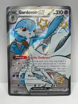 Gardevoir ex Shiny Ultra Rare Pokemon TCG Paldean Fates 217/091 LP - Image 1