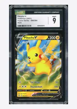 Pokemon CGC 9 Pikachu Holo 2021 086/264 Fusion Strike English - Image 1