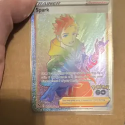 Pokemon Spark Secret Rare 085/078 Full Art Trainer-Supporter Holo Pokemon GO - Image 2