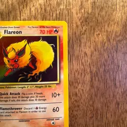 Pokemon TCG Flareon Jungle No Symbol Error 3/64 Holo Unlimited Holo Rare - Image 3