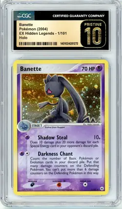 Pokemon Banette #1 EX Hidden Legends CGC Pristine 10 POP 3 - Image 1