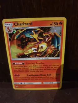 Pokemon TCG Charizard Holo Sun & Moon Team Up 14/181 Cracked Ice Holo - Image 4