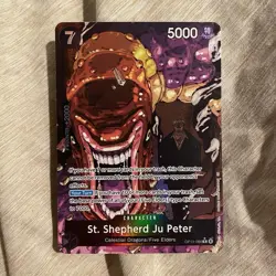 Bandai One Piece CCG St. Shepherd Ju Peter Alt Art Foil Rare OP13-084 - Image 1