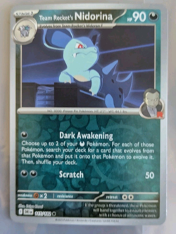 Team Rocket's Nidorina 115/182 Destined Rivals Common Reverse Holo Pokemon Card - Image 1