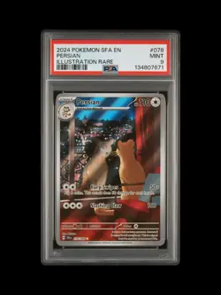 Pokemon TCG Persian Shrouded Fable Holo Illustration Card 078/064 PSA 9 - Image 1