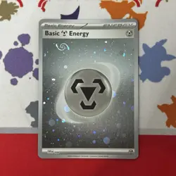 HD Metal Energy Cosmos Holo with Mew Tail Swirl SVE MEW 008 151 Pokemon Card - Image 1