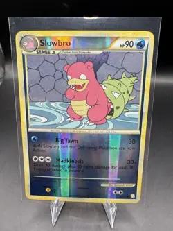 Pokemon TCG Slowbro HeartGold SoulSilver Reverse Holo Uncommon Card 52/123 - Image 1
