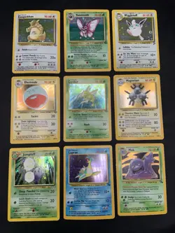 Vintage Holo Rare Pokemon Cards WOTC Era Base Set, Fossil, Jungle, Scyther MP/HP - Image 1