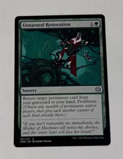 MTG Unnatural Restoration - Phyrexia: All Will Be One LP - Image 1