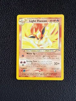 Light Flareon 46/105 Neo Destiny Vintage WOTC 2002 Pokemon LP - Image 1