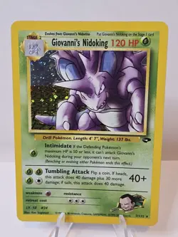 Giovanni’s Nidoking 7/132 2000 Pokemon Gym Challenge Holo Rare Lp - Image 1