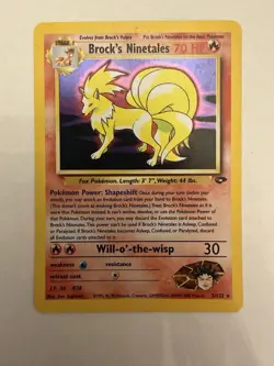 Pokemon TCG Brock's Ninetales Gym Challenge 3/132 Holo Rare 2000 70 HP - Image 1
