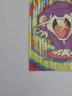 2000 Topps Pokemon TV Rattata #19 Stick-Ons Sticker 9 of 10 Blue Logo - Image 2