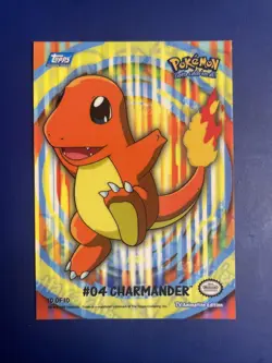 Pokemon Charmander #04 10 of 10 Topps TV Animation Sticker EXCELLENT Gyarados - Image 1