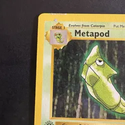 Pokemon Vintage Grey 3d Stamp 1st Edition Metapod 054/102 Base Set Shadowless 99 - Image 2