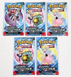 Pokemon TCG JOURNEY TOGETHER BOOSTER PACK LOT OF 5 Factory Sealed Heavy Weighed - Image 1