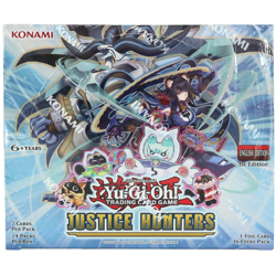 KONAMI Yu-Gi-Oh Justice Hunters Booster Box - SEALED (24 Packs per Box) - Image 1