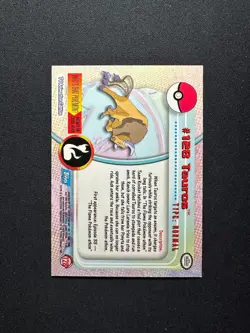 2000 Topps Pokemon TV Animation Edition Series 3 Non Holo #128 Tauros - Image 2