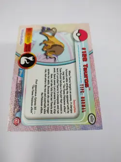 MINT 2000 Topps Pokemon TV Animation Edition Series 3 Non Holo #128 Tauros - Image 3