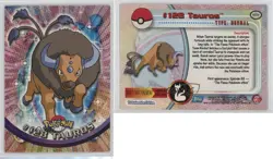 Tauros Topps Pokemon TV Animation Edition Series 3 #128 2000 1fc1 - Image 3