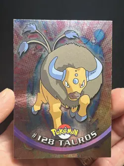 Topps Pokemon Series 3 Tauros #128 Silver Foil LP - Image 1