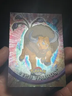 Topps Pokemon Series 3 Tauros #128 Silver Foil LP - Image 2