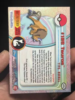 Topps Pokemon Series 3 Tauros #128 Silver Foil LP - Image 3