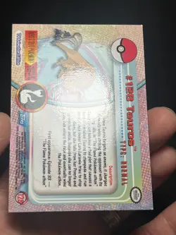 Topps Pokemon Series 3 Tauros #128 Silver Foil LP - Image 4