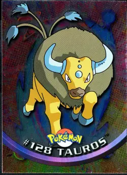 2000 Topps Pokemon TV Animation Edition Series 3 Holo Foil #128 Tauros - Image 1
