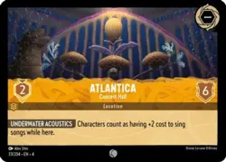 4x Atlantica - Concert Hall - 33/204 - Common - Cold Foil NM-Mint Disney Lorcana - Image 1