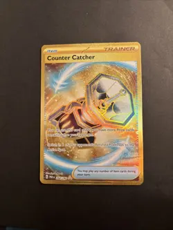 Pokemon TCG Counter Catcher Paradox Rift 264/182 Gold Hyper Rare Holo Near Mint - Image 1