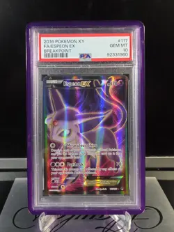 Pokemon: Espeon EX, Full Art, 2016 XY BREAKPOINT, PSA 10!!!! - Image 1