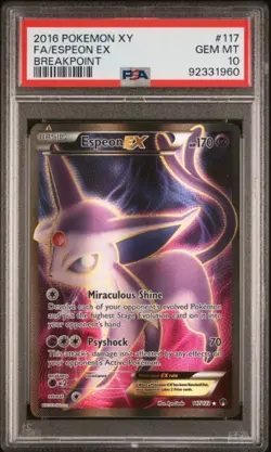 Pokemon: Espeon EX, Full Art, 2016 XY BREAKPOINT, PSA 10!!!! - Image 2